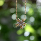 French 18K Gold Mid-Century Flower Pendant Necklace Necklace Kirsten's Corner 