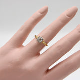Art Deco 14K Gold Jabel Old Mine Cut Engagement Ring jewelry Kirsten's Corner 