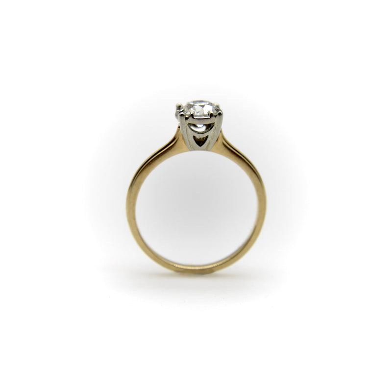 Art Deco 14K Gold Jabel Old Mine Cut Engagement Ring jewelry Kirsten's Corner 