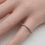 14K White Gold Half-Hoop Eternity Band jewelry Kirsten's Corner 