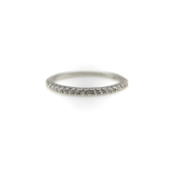 14K White Gold Half-Hoop Eternity Band jewelry Kirsten's Corner 