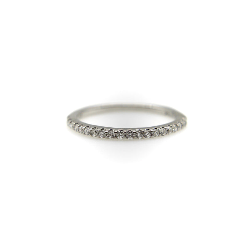 14K White Gold Half-Hoop Eternity Band jewelry Kirsten's Corner 