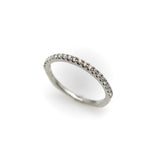 14K White Gold Half-Hoop Eternity Band jewelry Kirsten's Corner 