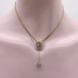 Victorian Diamond Encrusted Arrow Pendant with Silver Front and 14K Gold Back Pendant Kirsten's Corner 