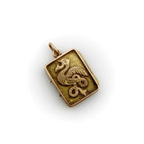 14K Gold Victorian Celtic Animal Locket jewelry Kirsten's Corner 