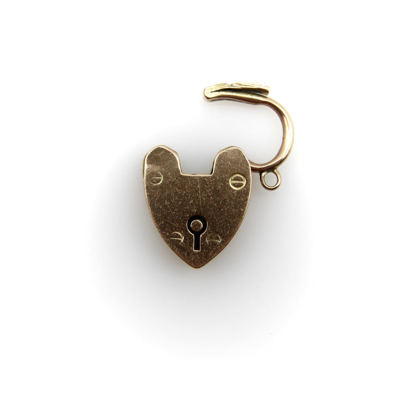 Vintage 9K Gold Heart Padlock Charm Kirsten's Corner 