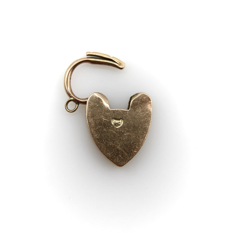 Vintage 9K Gold Heart Padlock Charm Kirsten's Corner 