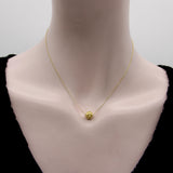 21K Gold Etruscan Revival Bead & 14K Gold Chain Necklace Necklace Kirsten's Corner 