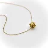 21K Gold Etruscan Revival Bead & 14K Gold Chain Necklace Necklace Kirsten's Corner 