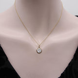 Vintage 9K Gold and White Enamel Tudor Rose Charm jewelry Kirsten's Corner 