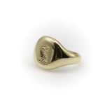 18K Gold Goldsmiths and Silversmiths Eagle Intaglio Signet Ring Kirsten's Corner 