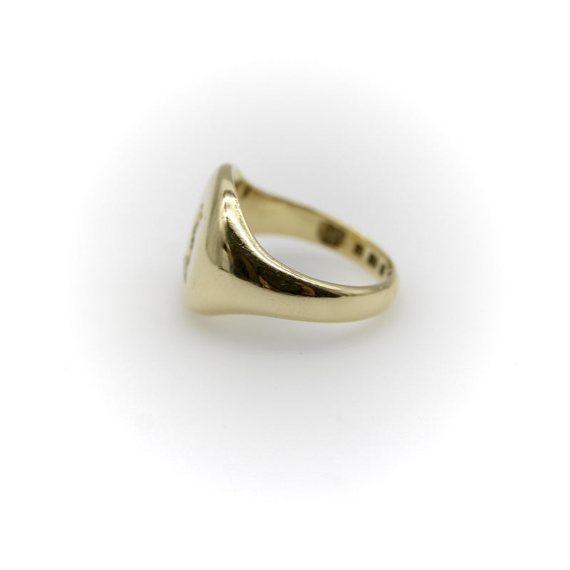 18K Gold Goldsmiths and Silversmiths Eagle Intaglio Signet Ring Kirsten's Corner 