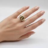 Edwardian 18K Gold Goldsmiths and Silversmiths Eagle Intaglio Signet Ring Kirsten's Corner 