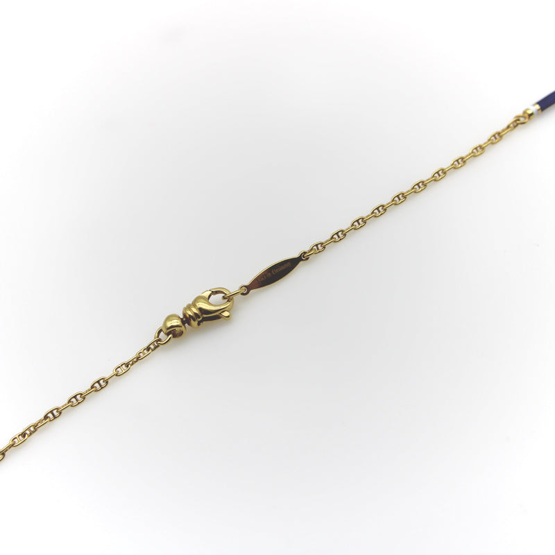 Fabergé 18K Gold Mariners Link Chain with Guilloché Enamel Stations Chain Kirsten's Corner 