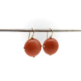 Pre-Revolutionary Russian 14K Gold Coral Earrings earrings Kirsten's Corner 