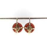 Pre-Revolutionary Russian 14K Gold Coral Earrings earrings Kirsten's Corner 