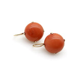 Pre-Revolutionary Russian 14K Gold Coral Earrings earrings Kirsten's Corner 