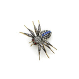 Victorian Paste Spider Brooch in Base Metal Kirsten's Corner 