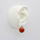 Pre-Revolutionary Russian 14K Gold Coral Earrings earrings Kirsten's Corner 