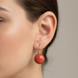 Pre-Revolutionary Russian 14K Gold Coral Earrings earrings Kirsten's Corner 