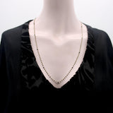 14K Gold Hand-Faceted Black Diamond Hand Wired Chain Necklace