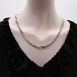 Edwardian Sterling Silver Graduated Prince Albert Watch Chain with T-Bar and Dog Kirsten's Corner 