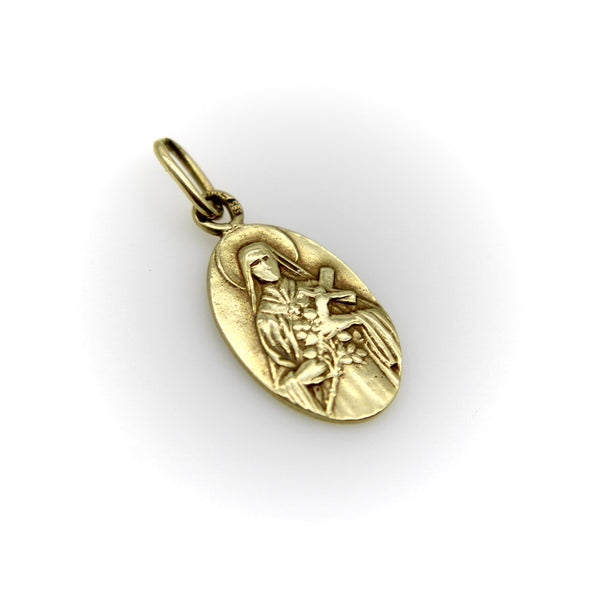 Vintage 14K Gold Mary Mother of God Pendant jewelry Kirsten's Corner 