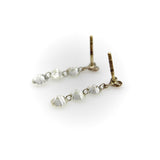 14K Gold Floating Diamond Dangle Earrings Earrings Kirsten's Corner 