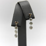 14K Gold Floating Diamond Dangle Earrings Earrings Kirsten's Corner 