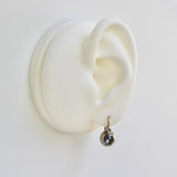 14K Gold and Silver Victorian Rose Cut Diamond Collet Set Dormeuse Earrings jewelry Kirsten's Corner 