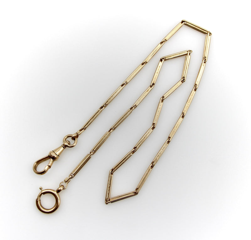 14K Gold Edwardian Austro-Hungarian Watch Chain jewelry Kirsten's Corner 