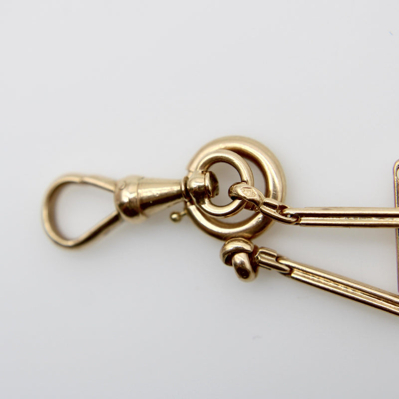 14K Gold Edwardian Austro-Hungarian Watch Chain jewelry Kirsten's Corner 
