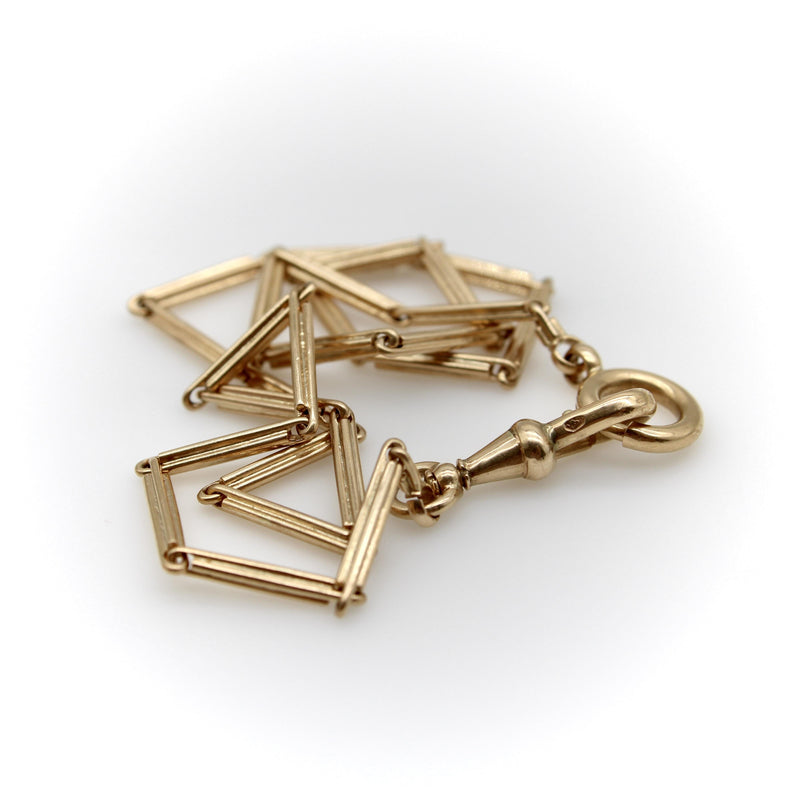14K Gold Edwardian Austro-Hungarian Watch Chain jewelry Kirsten's Corner 