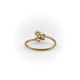 Victorian 14K Gold Opal 3-Leaf Clover Ring