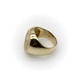 Vintage 14K Gold Lion-Headed Coin Signet Ring jewelry Kirsten's Corner 