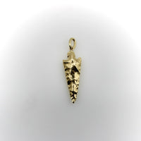 14K Gold Signature Elongated Arrowhead Charm