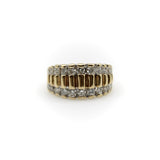 Vintage 14k Gold Diamond Encrusted Band
