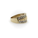 Vintage 14k Gold Diamond Encrusted Band