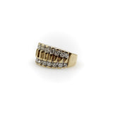 Vintage 14k Gold Diamond Encrusted Band