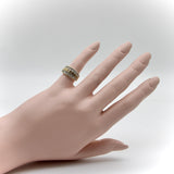Vintage 14k Gold Diamond Encrusted Band
