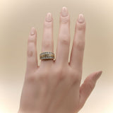 Vintage 14k Gold Diamond Encrusted Band ring Kirsten's Corner 