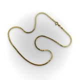 Vintage 14K Gold Squared Wheat Chain