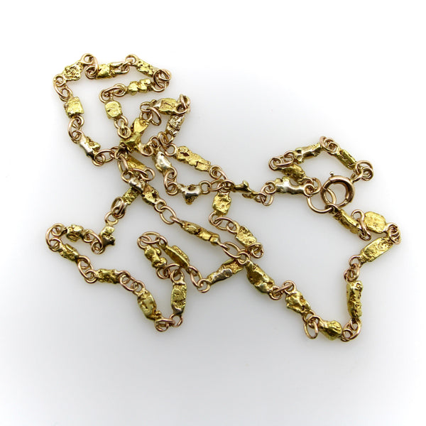 Gold Rush Era 22K and 14K Gold Nugget Chain Chain Kirsten's Corner 