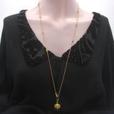 Edwardian 14K Gold Amethyst and Floral Station Chain jewelry Kirsten's Corner 