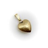 Vintage 14K Gold Puffy Heart Pendant / Charm