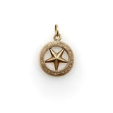 Edwardian 14K Gold “This Be Your Lucky Star” Pendant in German jewelry Kirsten's Corner 