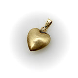 Vintage 14K Gold Puffy Heart Pendant / Charm
