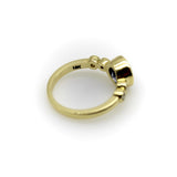 Signature Sapphire and Diamond Bezel Set 18K Gold Ring ring Kirsten's Corner 