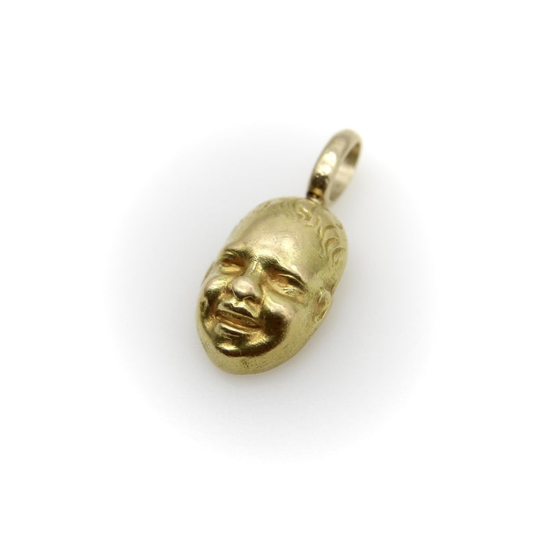 18K Gold Vintage Smiling Baby Face Charm / Pendant jewelry Kirsten's Corner 