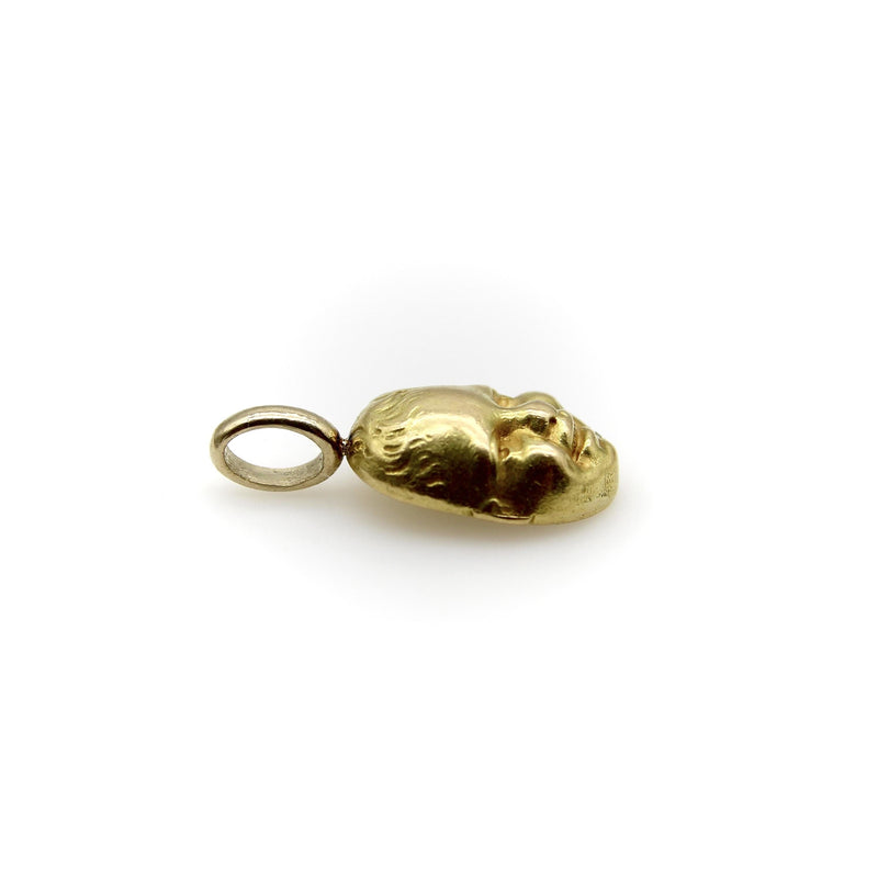 18K Gold Vintage Smiling Baby Face Charm / Pendant jewelry Kirsten's Corner 